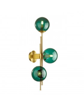 4800/3W PENDANT ODL21 341 бронзовый/изумрудный Бра с выкл. E14 3*60W BRAZERI-foto6