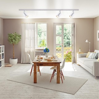 370552 PORT NT19 106 белый Светильник трековый однофазный трехжильный IP20 GU10 50W 230V GUSTO-foto4