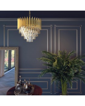 4124/15 HALL ODL19 435 золото/хрусталь Люстра E14 15*40W VALETTA-foto3