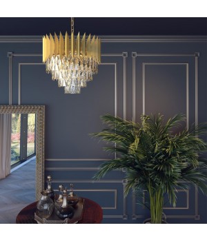 4124/15 HALL ODL19 435 золото/хрусталь Люстра E14 15*40W VALETTA-foto3