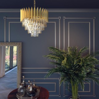 4124/15 HALL ODL19 435 золото/хрусталь Люстра E14 15*40W VALETTA-foto3