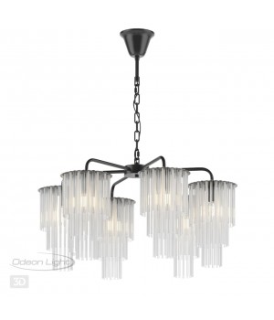 4921/6 MODERN ODL22 329 черный/прозрач./матов./стекло Люстра E27 6*60W PAPITA-foto5