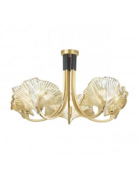 4870/5 HALL ODL_EX22 49 золотой/чёрный/стекло Люстра E14 5*40W VENTAGLIO-foto6