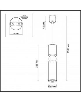 4075/5L L-VISION ODL19 313 черный/золото/зеленый Подвес GU10 1*5W SAKRA-foto2