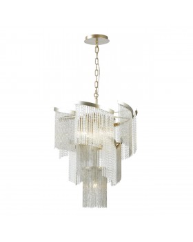 4630/7 HALL ODL20 469 серебристый/стекло/металл.цепочки Люстра E14 7*40W 220V GRAZA-foto4