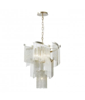 4630/7 HALL ODL20 469 серебристый/стекло/металл.цепочки Люстра E14 7*40W 220V GRAZA-foto4