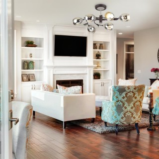 4527/6C COMFI LN20 049 черный, серый Люстра потолочная E27 6*60W 220V MELISSA-foto3