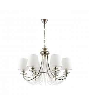 4182/6 CLASSIC ODL19 463 хром/хрусталь/белый Люстра Е14 6*40W LIRIA-foto3