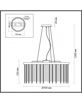 4788/10 HALL ODL21 454 золото/металл/стекло Люстра E14 10*40W YORK-foto2