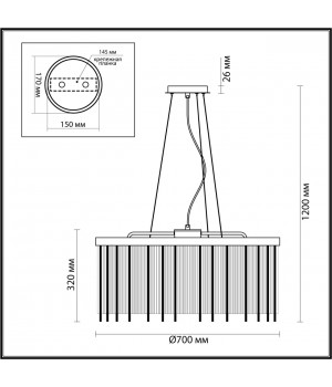 4788/10 HALL ODL21 454 золото/металл/стекло Люстра E14 10*40W YORK-foto2
