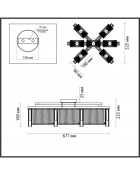 4877/7C HALL ODL_EX22 59 золотой/прозрачный/стекло Люстра потолочная E14 7*40W GATSBY-foto2