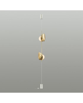 4864/2FC MODERN ODL_EX22 81 золотистый/белый/стекло Натяжной торшер с выкл. E14 2*40W JUNGLE-foto4