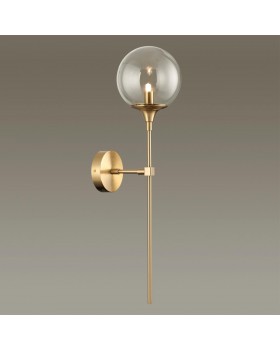 4276/1WA MODERN ODL22 397 прозр/стекло/золотистый Настенный светильник IP20 G9 1*40W NUVOLA-foto3