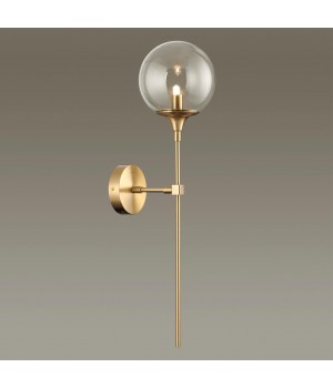 4276/1WA MODERN ODL22 397 прозр/стекло/золотистый Настенный светильник IP20 G9 1*40W NUVOLA-foto3