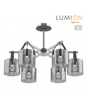 3716/6C MODERNI LN19 090 хром/дымчатый Люстра потолочная E27 6*60W 220V VALARIE-foto5