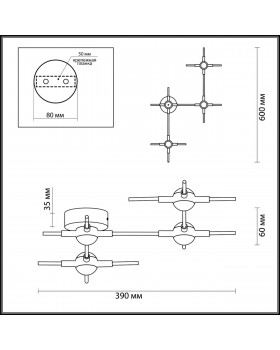 3906/14WL L-VISION ODL20 139 золот/черн/металл Настенный светильник LED 4000K 14W 220V COSTELLA-foto2