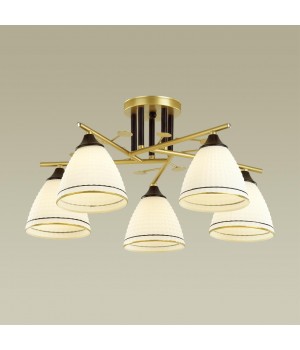 4544/5C COMFI LN21 212 матовое золото, черный, белый Люстра потолочная E27 5*60W 220V BECKY-foto3