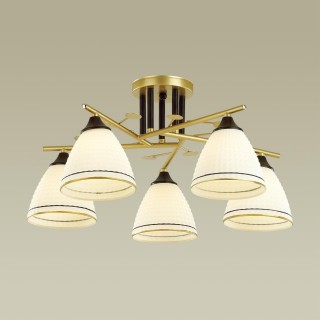 4544/5C COMFI LN21 212 матовое золото, черный, белый Люстра потолочная E27 5*60W 220V BECKY-foto3