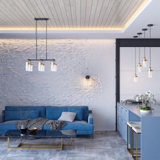 4653/6 COUNTRY ODL20 489 черный/золотой/прозрачный Люстра E27 6*60W 220V KOVIS-foto3