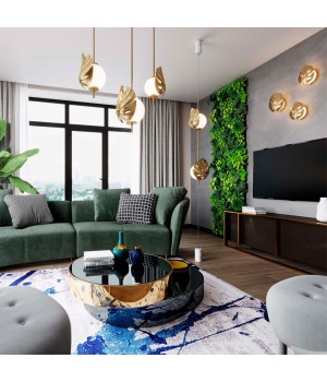 4864/1WA MODERN ODL_EX22 80 золотистый/белый/стекло Бра G9 2*5W JUNGLE-foto3