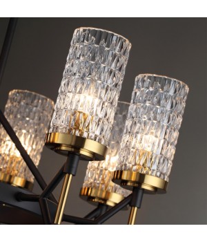 4225/8 MIDCENT ODL21 479 черный/золотист/металл Люстра IP20 8*E14 60W VITTORIA-foto6