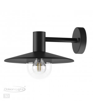 4833/1W NATURE ODL21 573 черный/стекло Ландшафтный настенный светильник E27 1*40W IP44 FURCADIA-foto5