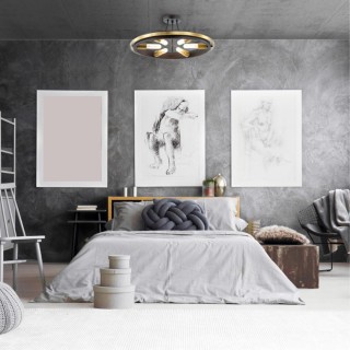 4401/6C LOFTI LN19 158 золотой, черный Люстра потолочная E27 6*60W 220V MAEVE-foto4