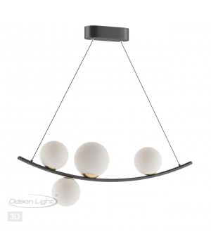 4267/4 MODERN ODL21 339 бел.матов. акрил/ черн/металл Подвесной светильник Е14 4*40W DINO-foto5
