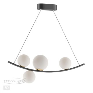 4267/4 MODERN ODL21 339 бел.матов. акрил/ черн/металл Подвесной светильник Е14 4*40W DINO-foto5