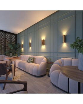 3833/2WB HIGHTECH ODL20 209 золотистый/металл Настенный светильник E27, LED max 7W 220V DARIO-foto3