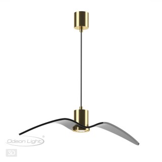 4900/1B PENDANT ODL22 289 чёрный/бронзовый/стекло Подвес GU10 1*5W BIRDS-foto6