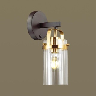 4653/1W COUNTRY ODL20 503 черный/золотой/прозрачный Бра с выкл. E27 60W 220V KOVIS-foto4