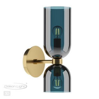 4803/2W MIDCENT ODL21 339 бронзовый/синий Бра с выкл. E14 2*60W ORINOCO-foto5