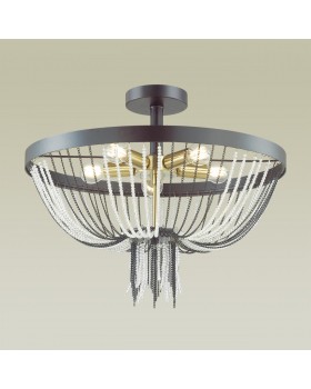 4560/5C LOFTI LN21 162 черный, латунь Люстра потолочная E14 5*40W 220V ELVIS-foto3