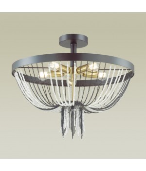 4560/5C LOFTI LN21 162 черный, латунь Люстра потолочная E14 5*40W 220V ELVIS-foto3