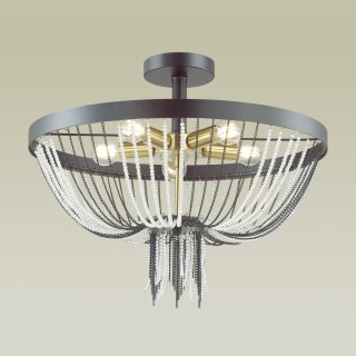 4560/5C LOFTI LN21 162 черный, латунь Люстра потолочная E14 5*40W 220V ELVIS-foto3