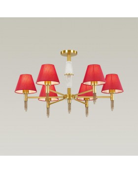 4514/6C NEOCLASSI LN20 184 античная латунь, красный Люстра потолочная E27 6*60W 220V VANESSA-foto4