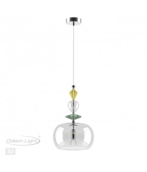 4893/1A CLASSIC ODL_EX22 71 хром/раноцветн./керамика/стекло Подвес E14 1*40W 4893/1A BIZET-foto5