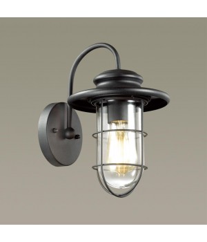 4171/1W NATURE ODL19 581 черный/прозрачный Уличный настенный светильник IP44 E27 1*60W HELM-foto3