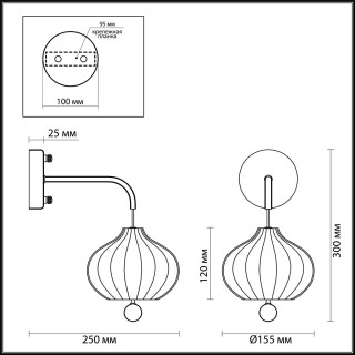 4458/1W COMFI LN20 084 хром, белый Бра E27 1*60W 220V JULIET-foto2