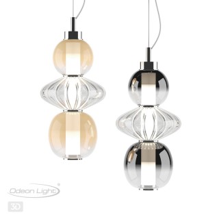 4866/8L PENDANT ODL21 261 хром/янтарный/прозрачный Подвес LED 8W 560Лм 4000К MONRA-foto5