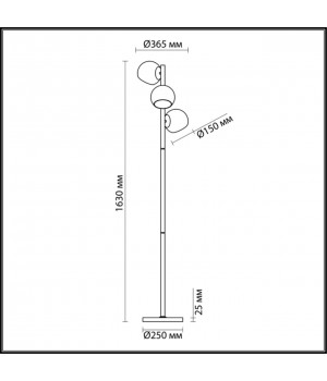 3769/3F MODERNI LN19 082 латунь Торшер E14 3*60W 220V BLAIR-foto2