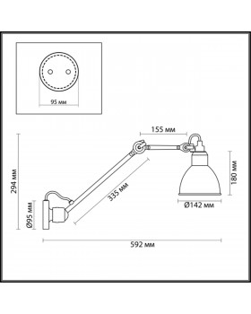 4125/1WD MODERN ODL19 525 черный Бра на кронштейне Е14 1*40W ARTA-foto2