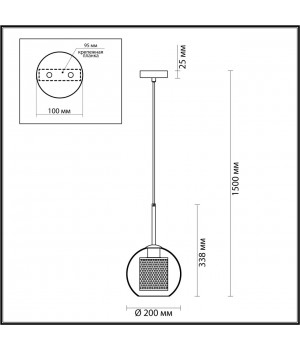4939/1 PENDANT ODL22 291 античн.бронза/металл/прозрачный/стекло Подвес E27 1*40W CLOCKY-foto2