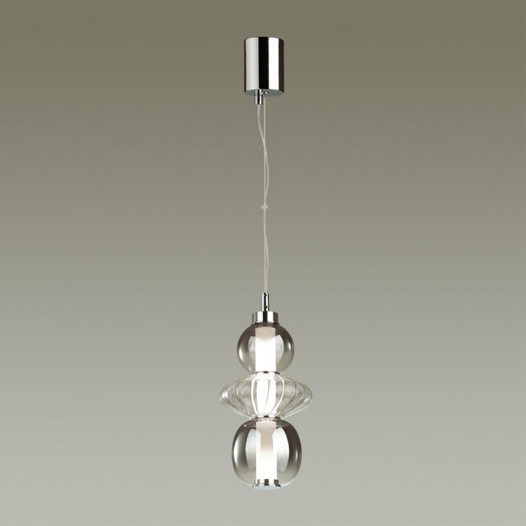 4867/8L PENDANT ODL21 261 хром/дымчатый/прозрачный Подвес LED 8W 560Лм 4000К MONRA