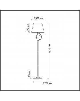 4469/1F NEOCLASSI (В 2-Х КОРОБКАХ) LN20 189 античная латунь, белый Торшер E14 1*60W 220V LEAH-foto2