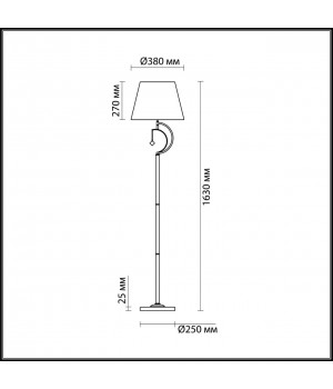 4469/1F NEOCLASSI (В 2-Х КОРОБКАХ) LN20 189 античная латунь, белый Торшер E14 1*60W 220V LEAH-foto2