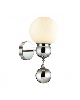 3953/1W MODERN ODL18 356 хром/белый/хромированное стекло Бра IP20 E27 60W 220V JOLLY-foto4