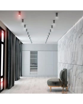 370733 OVER NT21 216 серебро Светильник накладной IP20 GU10 9W 235V ELINA-foto3