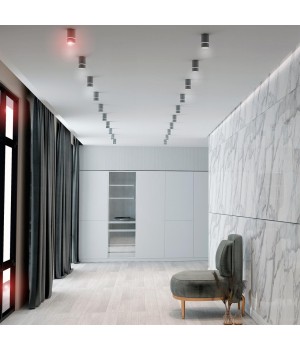 370733 OVER NT21 216 серебро Светильник накладной IP20 GU10 9W 235V ELINA-foto3